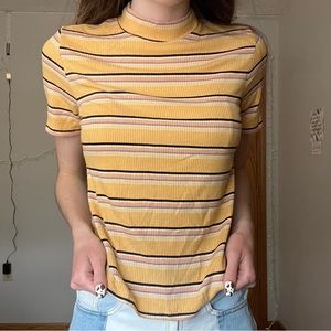 One Clothing Los Angeles Yellow Striped Tee